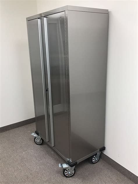 stainless steel cabinets on rollers|stainless steel storage cabinets clearance.